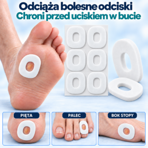 Plastry-Poduszki Ochronne na Pęcherze, Odciski, Otarcia na Stopy - 24 szt
